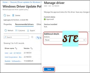 Driver update via Intune