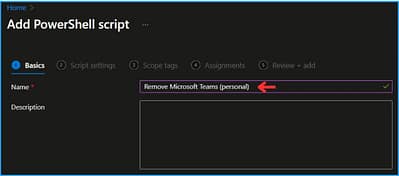 Removal of Microsoft Teams Personal with Intune
